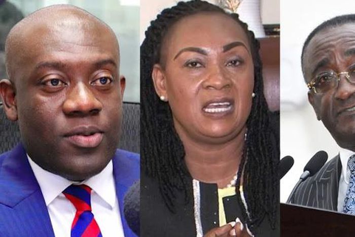 Kojo Oppong Nkrumah, Mavis Hawa Koomson, and Dr Owusu Afriyie Akoto