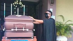 Heart-breaking photos as Krymi buries his father in Kumasi