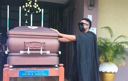 Heart-breaking photos as Krymi buries his father in Kumasi