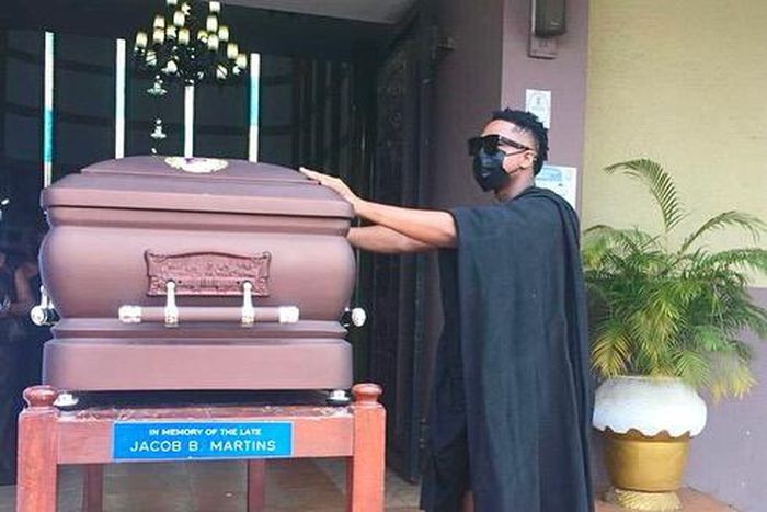 Heart-breaking photos as Krymi buries his father in Kumasi