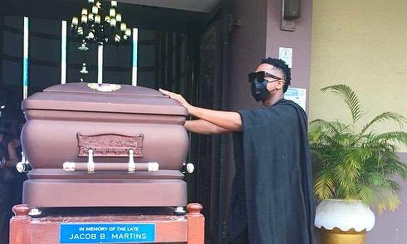 Heart-breaking photos as Krymi buries his father in Kumasi