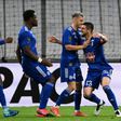 Great strike: Strasbourg's Serbian defender Stefan Mitrovic puts his team ahead
