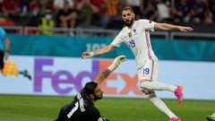 Karim Benzema scored his first goals for France since October 2015