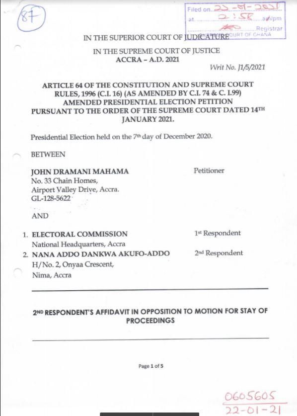 Don’t mind Mahama; go ahead with the hearing - Akufo-Addo urges Supreme Court