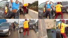 Driver who knocked down police officer in viral video arrested. [Twitter/@onlinenigeria] 