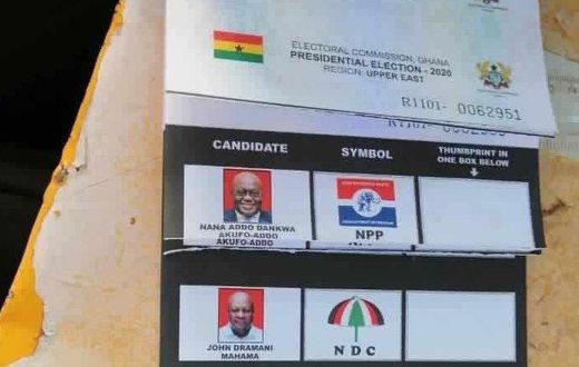 EC official tears President Akufo-Addo out before handing ballot paper to voters