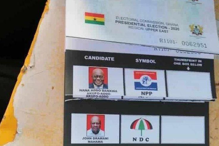 EC official tears President Akufo-Addo out before handing ballot paper to voters