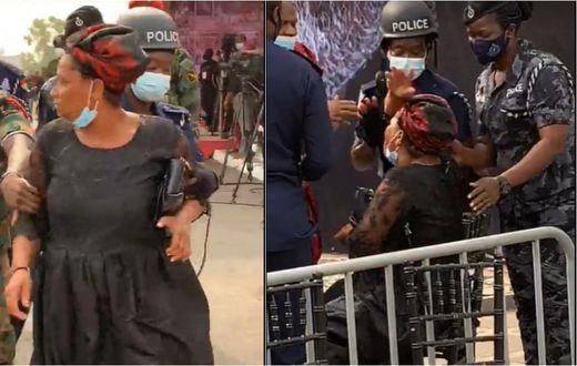 VIDEO: Woman who claims to be Rawlings’ daughter creates scene at his funeral