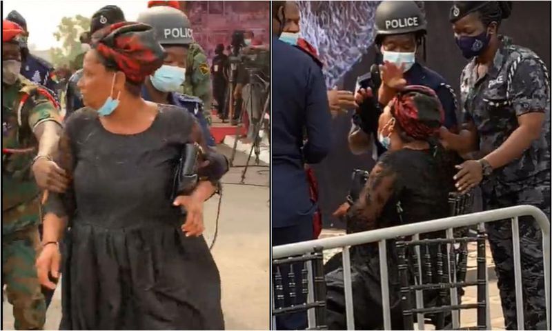 VIDEO: Woman who claims to be Rawlings’ daughter creates scene at his funeral