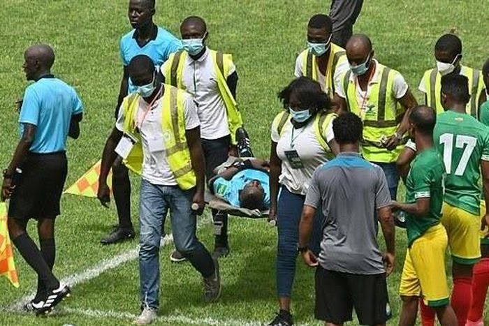 Ghanaian referee Charles Bulu collapses while officiating AFCON game