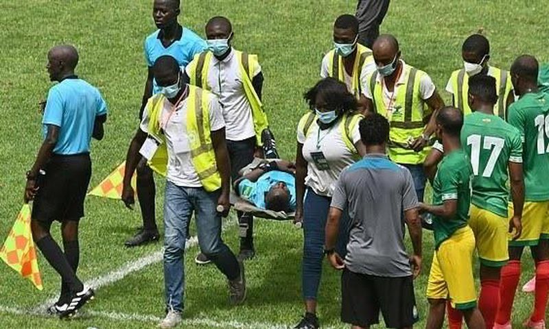 Ghanaian referee Charles Bulu collapses while officiating AFCON game