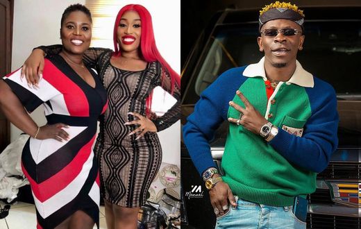 Shatta Wale and Fantana and her mum