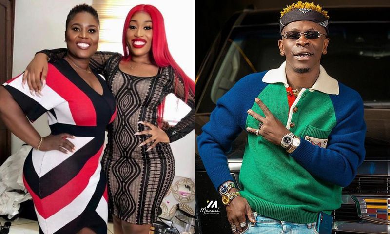 Shatta Wale and Fantana and her mum