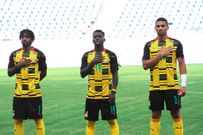 Alexander Djiku (far right) made his debut for Ghana last year