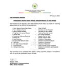 Office of The President Appointees