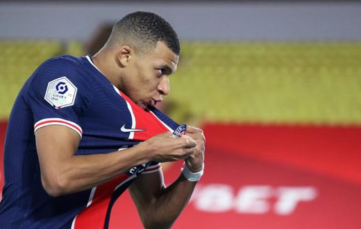 Kylian Mbappe is the top scorer in Ligue 1 but hasn't found the net in his last seven Champions League appearances