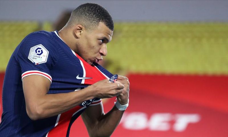 Kylian Mbappe is the top scorer in Ligue 1 but hasn't found the net in his last seven Champions League appearances