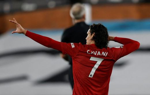 Manchester United striker Edinson Cavani