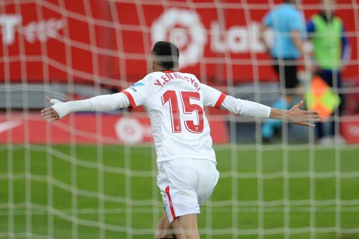 Sevilla's Moroccan forward Youssef En-Nesyri scored a hat-trick against Cadiz on Saturday.