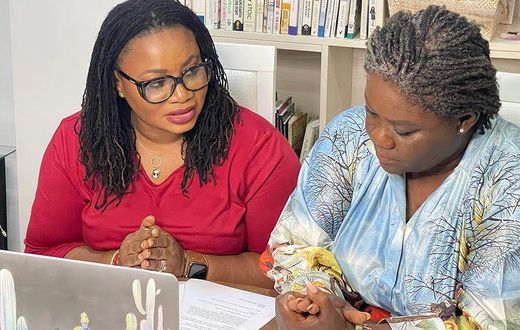 Cynthia Quarcoo and Charlotte Osei