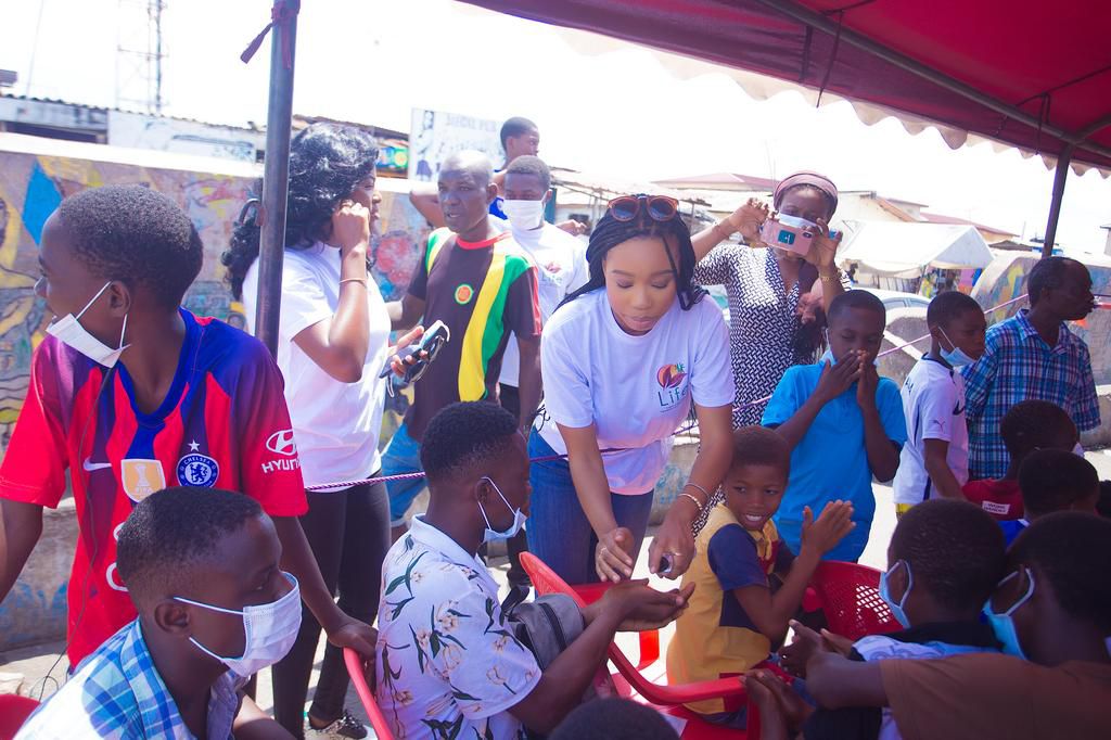 Former Miss Ghana shows love to kids