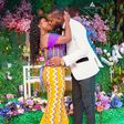 Abena Moet and husband share kiss during their wedding