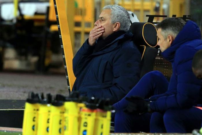 Jose Mourinho's (left) conservative approach was punished by Wolves' late equaliser