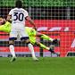 AC Milan goalkeeper Gianluigi Donnarumma made saves against Cagliari.