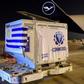A shipment of 50,000 vaccines donated by China arrived in Uruguay for distribution among 10 South American football federations