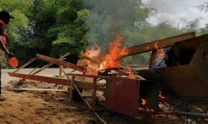 Destroyed materials of galamseyers