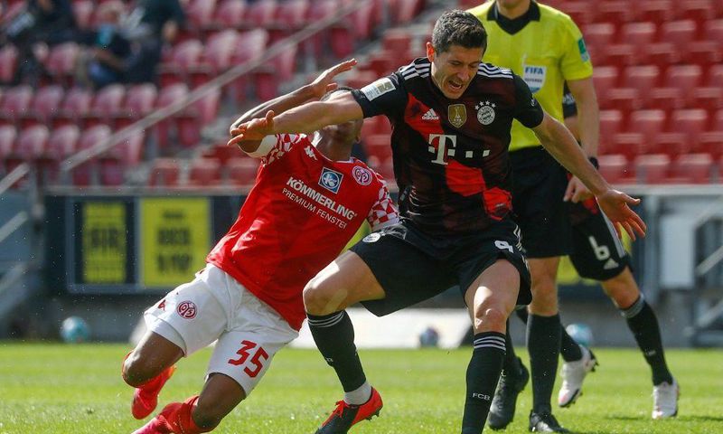 Robert Lewandowski bagged his 36th Bundesliga goal this season in the 2-1 defeat at Mainz a fortnight ago