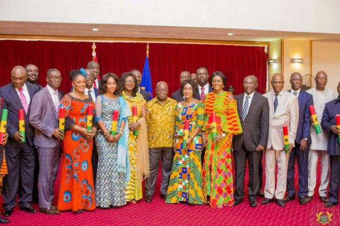 Nana Addo with his Ministers