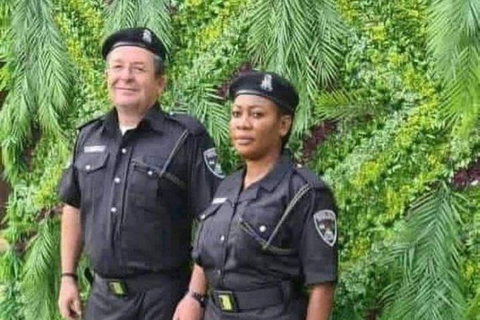 Nigerians raise alarm as white man gets recruited into their police service