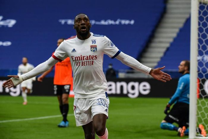 Karl Toko Ekambi scored the opener in Lyon's 3-0 win over Reims