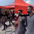 Medikal and Kofi Kinaata at funeral for Quamina MP