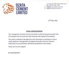 Statement from management of Dzata Cement