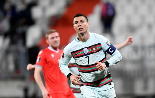 Cristiano Ronaldo's goal on Tuesday was his first of the 2022 World Cup qualifying campaign