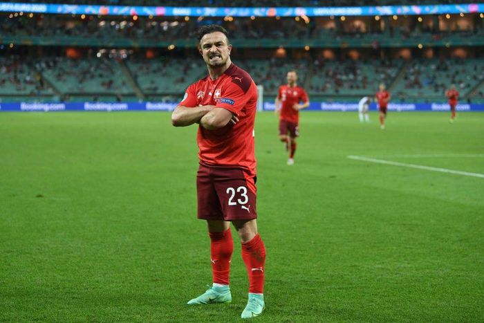 Xherdan Shaqiri scored his first international double since November 2014 in the Turkey win