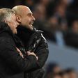 Manchester City manager Pep Guardiola (right)believes Ole Gunnar Solskjaer (left)knows pressure is part of the job as Manchester United boss