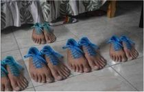 Mixed reactions greet newly emerged human feet shoes