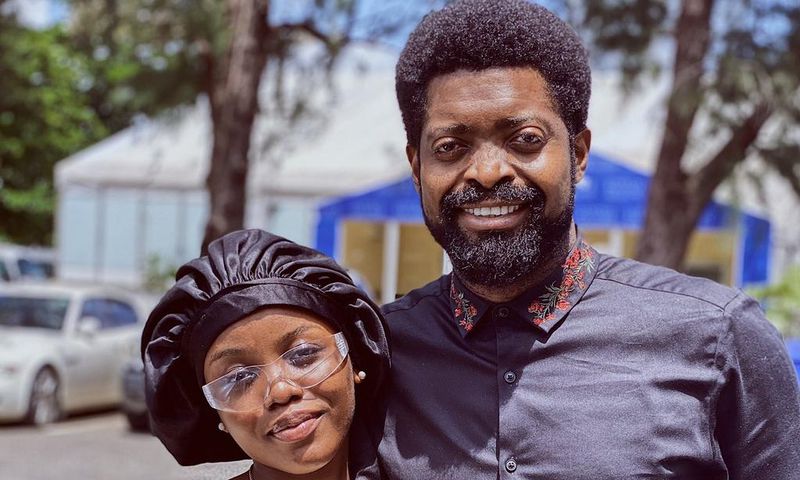 Gyakie hangs out with Basketmouth in Lagos
