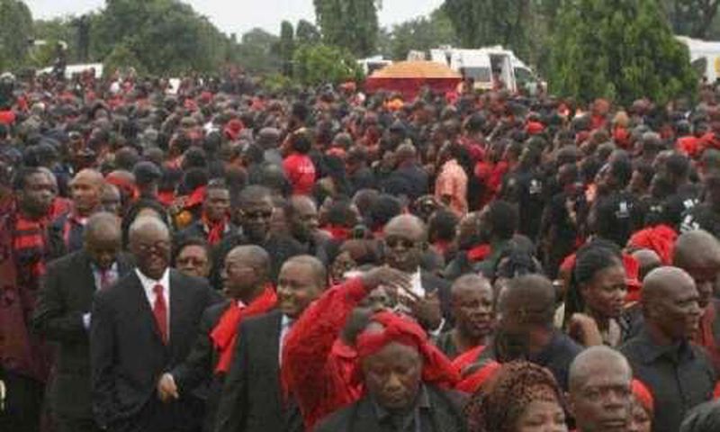 Sir John's funeral