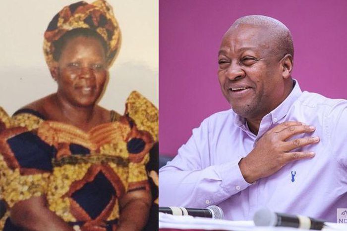 John Mahama and mother