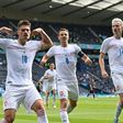 Golden boot: Patrik Schick (left) scored his third goal of Euro 2020 from the penalty spot