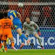 Ukraine looked set to leave with a draw when Roman Yaremchuk (C) equalised late on