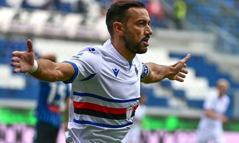 Sampdoria's Italian forward Fabio Quagliarella won three Serie A titles with Juventus.