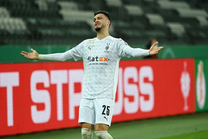 Algeria defender Ramy Bensebaini scored twice against Bayern Munich in 2019