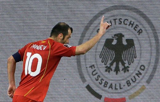 Goran Pandev, who scored as North Macedonia's upset Germany in Duisburg in World Cup qualifying in March, will lead his country in the Euros