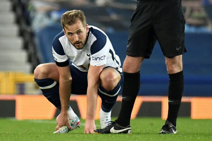 Double trouble - Harry Kane scored twice for Tottenham in a 2-2 draw away to Everton but left the field injured before full-time at Goodison Park