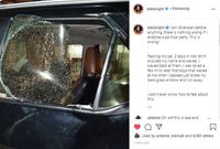 Bibi Bright's car smashed